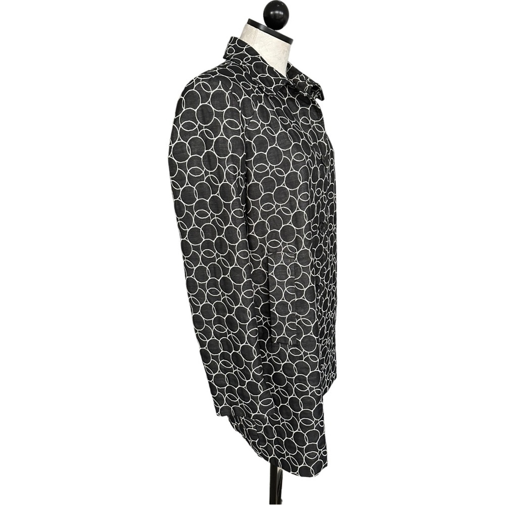 Calvin Klein Geometric Circles Button Front Coat Lined in Pink Size Medium - Picture 3 of 14